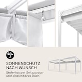 thumbnail of Pantheon Cortina Pavillon mit Dach 3x6m 4 Seitenteile Weiß / Taubengrau