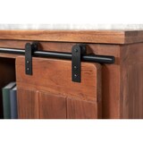 thumbnail of Couchtisch mit Schiebetür und 3 Fächern Akazie massiv 110 x 45 x 70 cm nussbaum LIBRO
