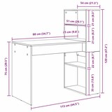 thumbnail of vidaXL Schreibtisch mit Regal Altholz 113 x 54 x 120 cm Holzwerkstoff