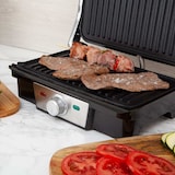 thumbnail of Orbegozo Grill- parrilla eléctrica  GR 3800, con placas abatibles 180°, superficie antiadherente, tapa basculante adaptable al grosor, 1500 W