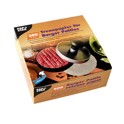 8000 Stück Trennpapiere für Burger Patties Ø 13 cm weiss
