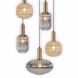 thumbnail of Lámpara Colgante Colección Bareim 5 Luces Ámbar/Fumé Ø 70cm