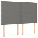 thumbnail of vidaXL Boxspringbett mit Matratze & LED Dunkelgrau 140x200 cm Stoff