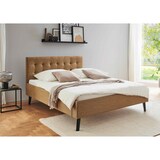 thumbnail of Polsterbett 140x200 Bettgestell Bett Doppelbett mit Kopfteil Ocker Made in Germany
