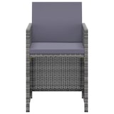 thumbnail of Set Da Pranzo Da Giardino 3 Pz Con Cuscini Polyrattan Grigio