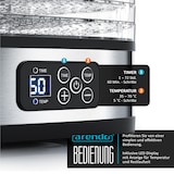 thumbnail of Arendo Dörrautomat mini mit Temperaturregler - Dehydrator - 5 Etagen - Timer 1 bis 72 h - 5 Einlegefächer - je Fach zwei Höhen - Food Fleisch Kräuter