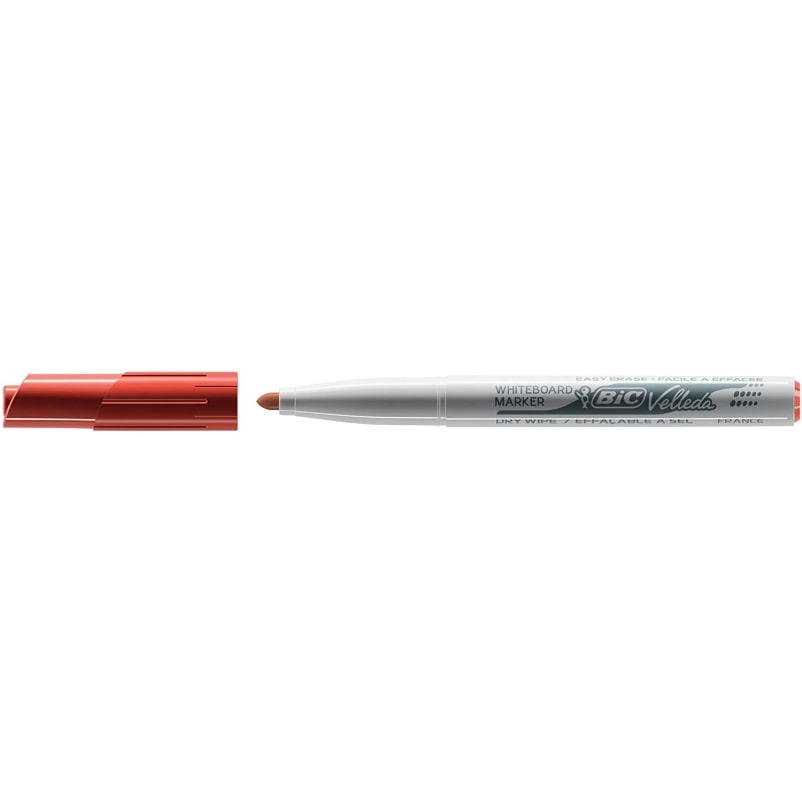 Marqueur effaçable à sec Velleda 1741, pointe ogive 2 mm, encre rouge