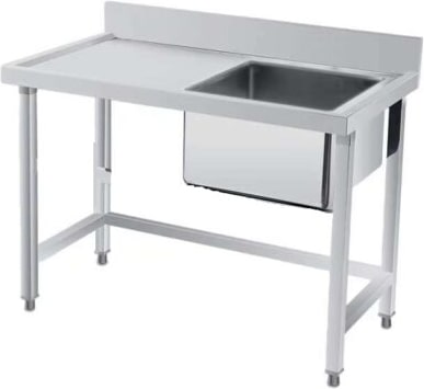 Fregadero inox de 120x60x85cm – 1 cubeta escurridor a la izquierta