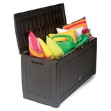thumbnail of Prosperplast - Baul de jardin 310 litros Boxe Rato en color chocolate 119 x 48 x 60 cm
