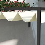 thumbnail of Outsunny pérgola con techo retráctil pérgola de pared 3x2 m cenador con tela de poliéster resistente al agua pabellón para jardín exterior crema