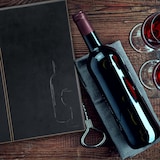 thumbnail of Securit® Portabottiglie vino in stile pelle trendy - Doppio inserto incluso(4xA4)