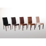 thumbnail of Sillas de comedor Bolero de piel sintética en color marrón oscuro, 2 piezas