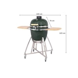 thumbnail of Tarrington House Kamado houtskoolbarbecue Naggado, Ø 47 cm, Divide & Conquer kooksysteem, opbergtafel, verrijdbaar, keramisch/roestvrij staal, groen