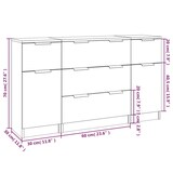 thumbnail of vidaXL 3-tlg. Sideboard-Set Weiß Holzwerkstoff