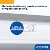 thumbnail of Exquisit Gefrierschrank GS581-051C weiss | Nutzinhalt: 85 L | 4-Sterne-Gefrieren | Türanschlag wechselbar | Standgerät