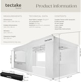 thumbnail of tectake Pavilhão dobrável 3x6 m, alumínio, 6 painéis laterais 600 x 300 x 316 cm Branco