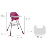 thumbnail of Kinderhochstuhl Julia Rosa Esstischen mit Haltegurt Höhe Tischplatte 75 cm