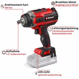 thumbnail of Einhell Akku-Schlagschrauber IMPAXXO 18/450 Solo inkl. Nuss-Set & LED-Licht Power X-Change