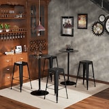 thumbnail of Set de 4 Taburetes para Interior y Exterior Metálico de Estilo Industrial 43x43x76 cm