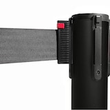 thumbnail of Danieli Store | Barrera de delimitación negra con cinta extensible hasta 3 m retráctil | Base reforzada y cinta negra de 3 m