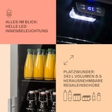 thumbnail of Beersafe 7XL Kühlschrank 242 Liter 5 Böden Panoramaglastür Edelstahl Silber