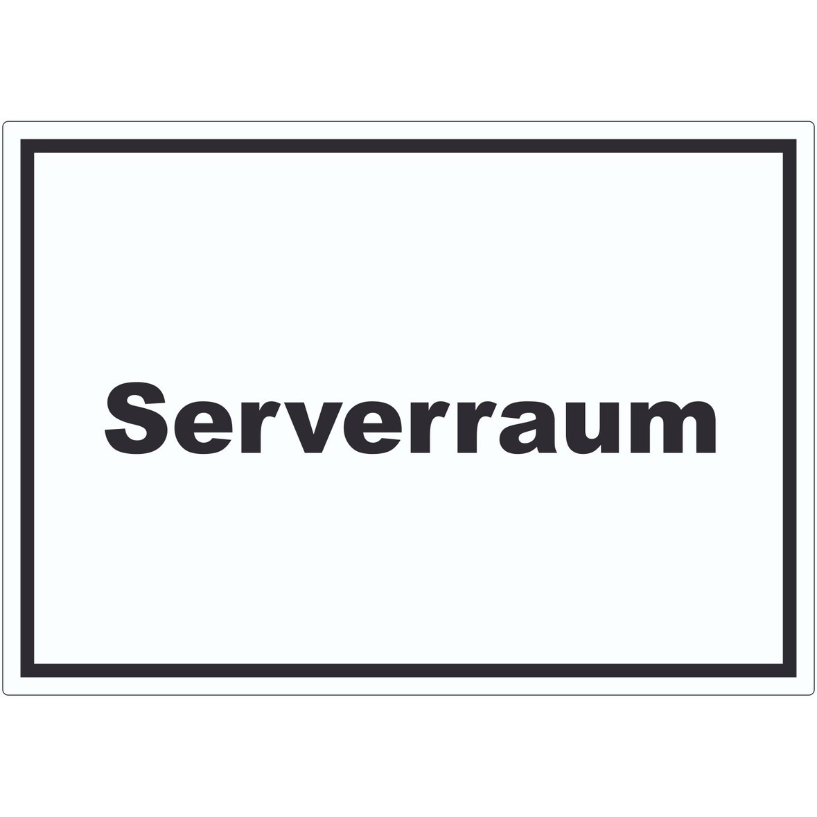 Serverraum Aufkleber mit Text Computer IT PC waagerecht A5 (148x210mm)