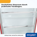 thumbnail of Exquisit Retro Vollraumkühlschrank RKS120-V-H-160E rot | Nutzinhalt: 122 L | Ohne Gefrierfach