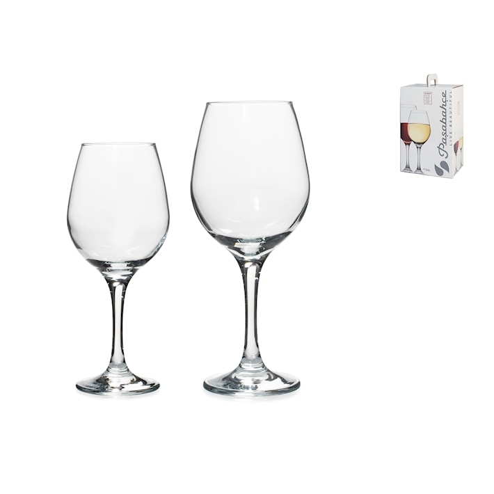 Juego de 12 copas ámbar de cristal transparente