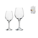 thumbnail of Juego de 12 copas ámbar de cristal transparente