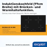 thumbnail of Exquisit Induktionskochfeld EKI800-SF-B-380 | 9 Stufen | Stop&Go-Funktion | Abschatautomatik | Timer | 7200 W