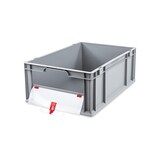 thumbnail of PROREGAL Eurobox NextGen Insight Cover | HxBxT 22x40x60 | 44 Liter | Niedrig/Rot | Eurobehälter, Transportbox, Transportbehälter, Stapelbehälter
