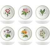 thumbnail of H&H Confezione 6 Piatti Fondi Flowers Decorati Porcellana, Bianco, Cm 20