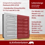thumbnail of AL Briefkastensysteme 12 Fächer Premium Edelstahl Durchwurf Briefkasten Anlage für Post A4, robust, wetterfest, Artikelnummer: 132V12DV2