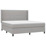 thumbnail of vidaXL Boxspringbett mit Matratze & LED Hellgrau 160x200 cm Stoff