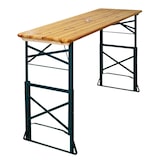 thumbnail of CHEFGASTRO Bierzelttisch höhenverstellbar & klappbar | mit Schirmhalterung | HxBxT 90-116x170x50cm | lackiertes Holz | Stehtisch Biertisch