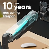 thumbnail of ONKRON Monitor Halterung 2 Monitore für 13 - 32 Zoll Bildschirme bis 10 kg pro Arm, Gasdruckfeder Monitorhalterung,VESA 75x75 - 100x100,Schwarz G160-B