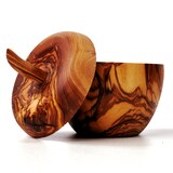 thumbnail of Dose in Apfelform aus Olivenholz 10 cm