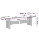 thumbnail of vidaXL 11-tlg. Garten-Bistro-Set mit Kissen Grau Poly Rattan