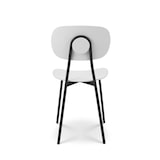 thumbnail of Silla blanca de estilo contemporáneo con patas de metal negro - modelo LEA