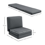 thumbnail of Bodensofa klappbar 72x75x80 cm Dunkelgrau 3 in 1 als Bodensessel Chaiselongue und Schlafsofa mit Samtoptik 29 cm Polster
