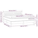 thumbnail of vidaXL Boxspringbett mit Matratze & LED Taupe 180x200 cm Stoff