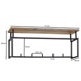thumbnail of Wandgarderobe FineBuy Hakenleiste Holz Metall 71 cm Garderobe mit Ablage Flur