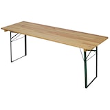 thumbnail of METRO PROFESSIONAL Conjunto de 3 peças de exterior, madeira de pinho/aço, 1 mesa 220 x 70 cm, 2 bancos 220 x 25 cm, castanho natural/verde