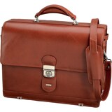 thumbnail of Alassio Aktentasche MOCCA aus cognac-farbigem Leder mit abnehmbarem Schultergurt und Dreistufen-Schloss 47124