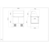 thumbnail of Saladette frigo 2 portes couvercle vitré inox