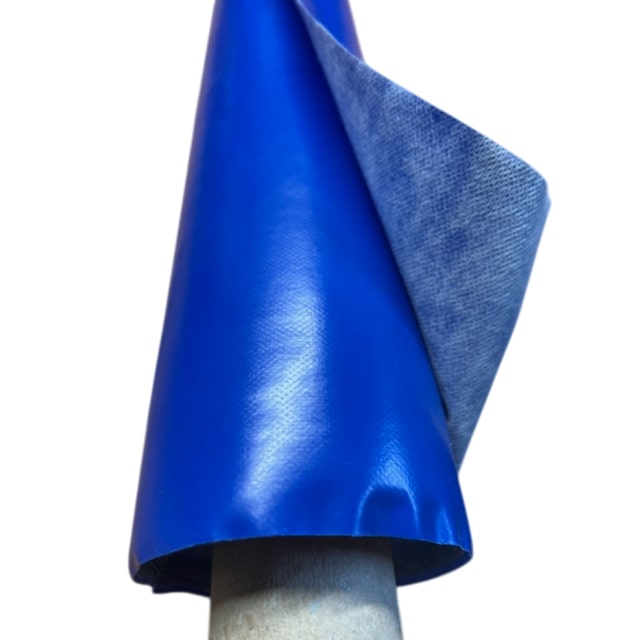 Au 20 metres Nappe PVC vinyle toile ciree unie BLEU table restaurant guinguette largeur 140 cm