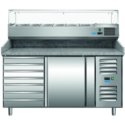 Saro pizzatafel met lades, model Marga Pz 1610 Tn
