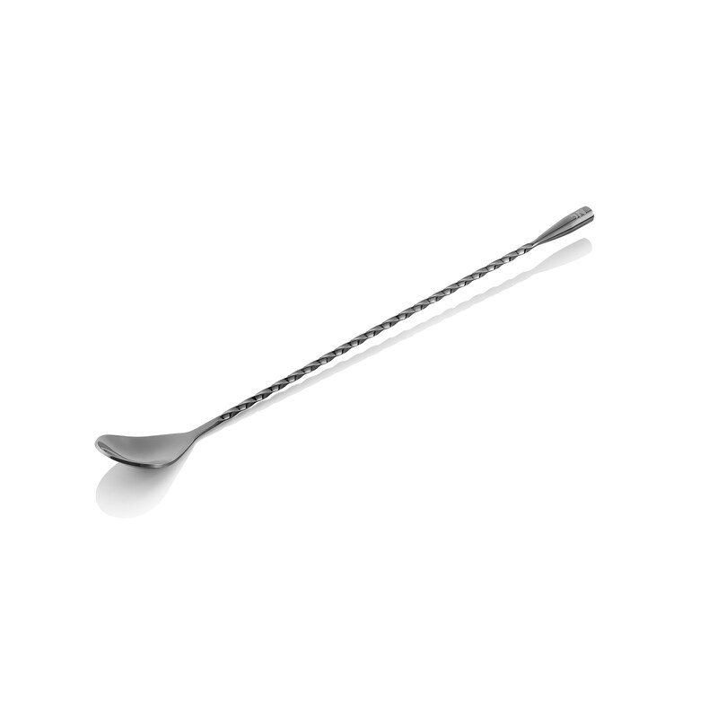 6x Barlöffel Twisted Classic Nocturn, 30 cm, gun metal, Chromnickelstahl 18/10