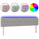 thumbnail of vidaXL LED Kopfteil Hellgrau 200x7x78/88 cm Stoff