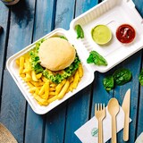 thumbnail of greenbox - Take-away Boxen aus Zuckerrohr 22 x 18,5 x 7 cm, rechteckig, 200 St.